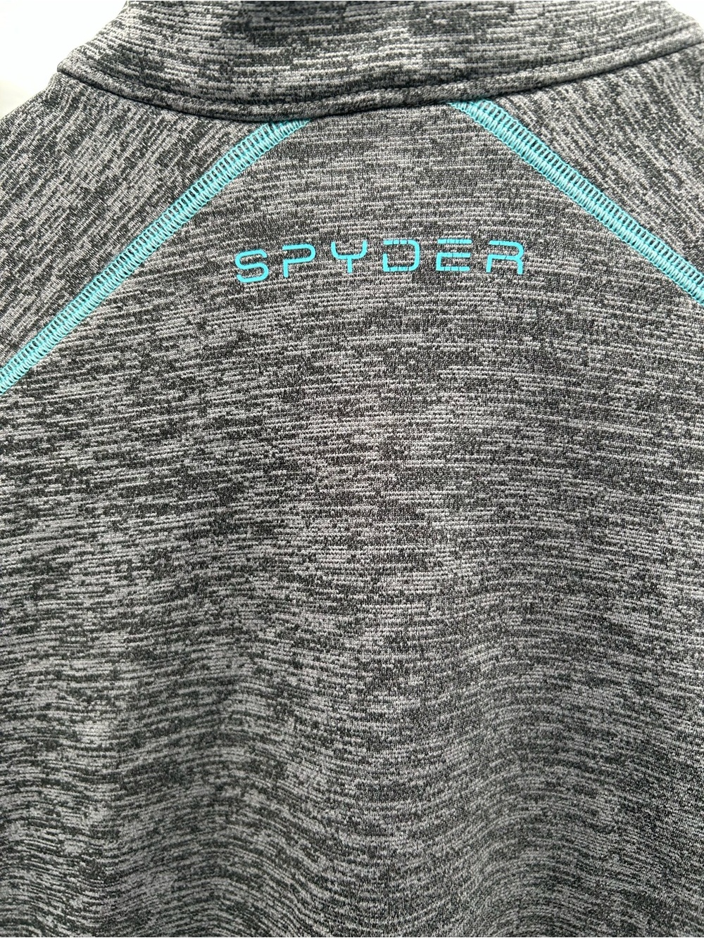 Spyder Women's Gray Ski Jacket with Aqua Stitching